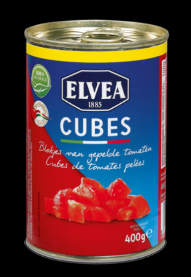 Image de TOMATES PELEES CUBES ELVEA 400GR