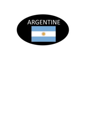Image de AUTOCOLLANT "ARGENTINE" 45X27 1000PCS