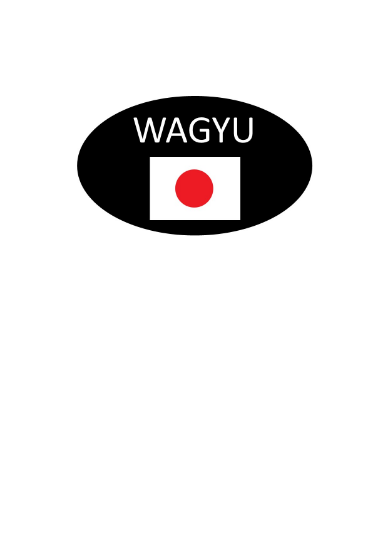 Image de AUTOCOLLANT "WAGYU" 45X27 1000PCS