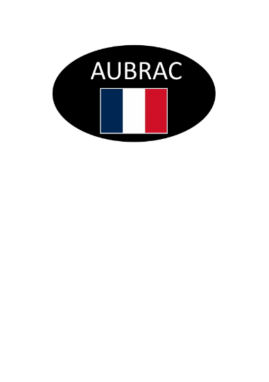 Image de AUTOCOLLANT "AUBRAC" 45X27 1000PCS